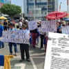 Comuneros de Pampas Pallasca protestan con carteles exigiendo justicia junto al fallo judicial contra el Juez de Paz